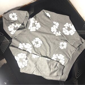 Men's Gray Floral Cardigan
